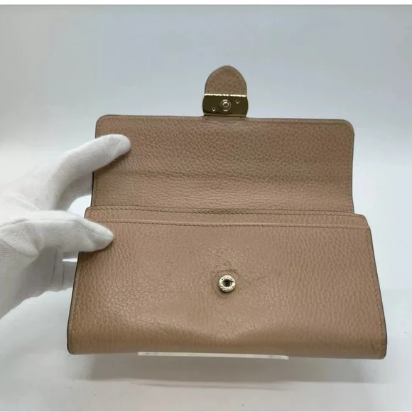 Gucci Long Wallet Beige Leather - Picture 4 of 9